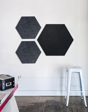 Load image into Gallery viewer, Hexagon Pinboard, Small in Charcoal
